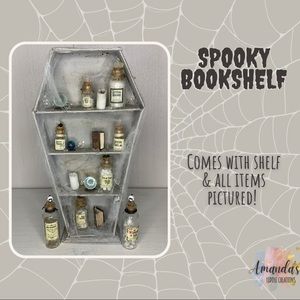 💔SOLD 💔 Halloween Bookshelf with Potions | Apothecary Set